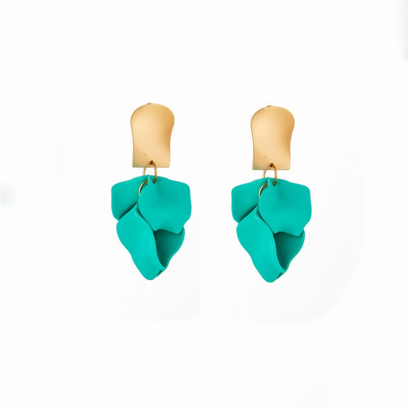 Wholesale Multi Color Petal Leaf Earrings