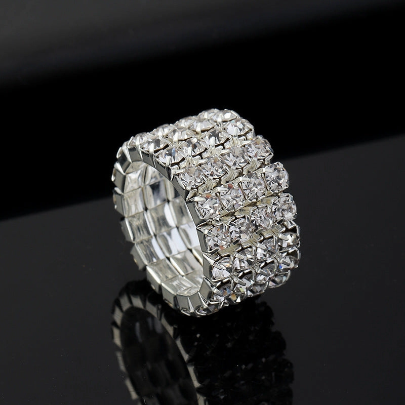 Wholesale Multi Drainage Diamond Elastic Rings