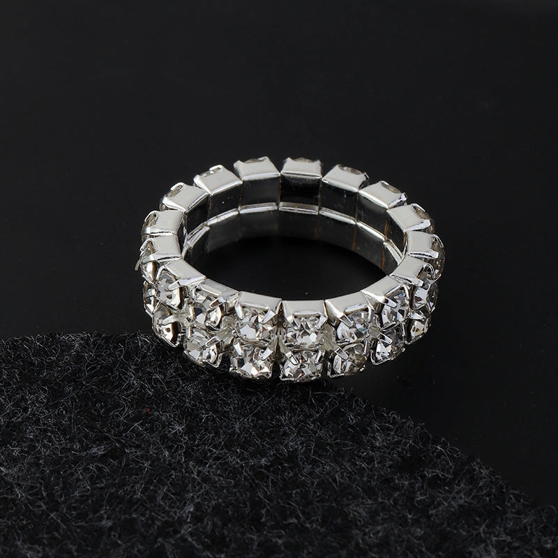Wholesale Multi Drainage Diamond Elastic Rings