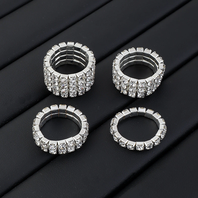 Wholesale Multi Drainage Diamond Elastic Rings