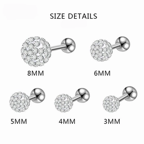 Wholesale Multi Drill Ball Titanium Steel Replacement Nails Earrings