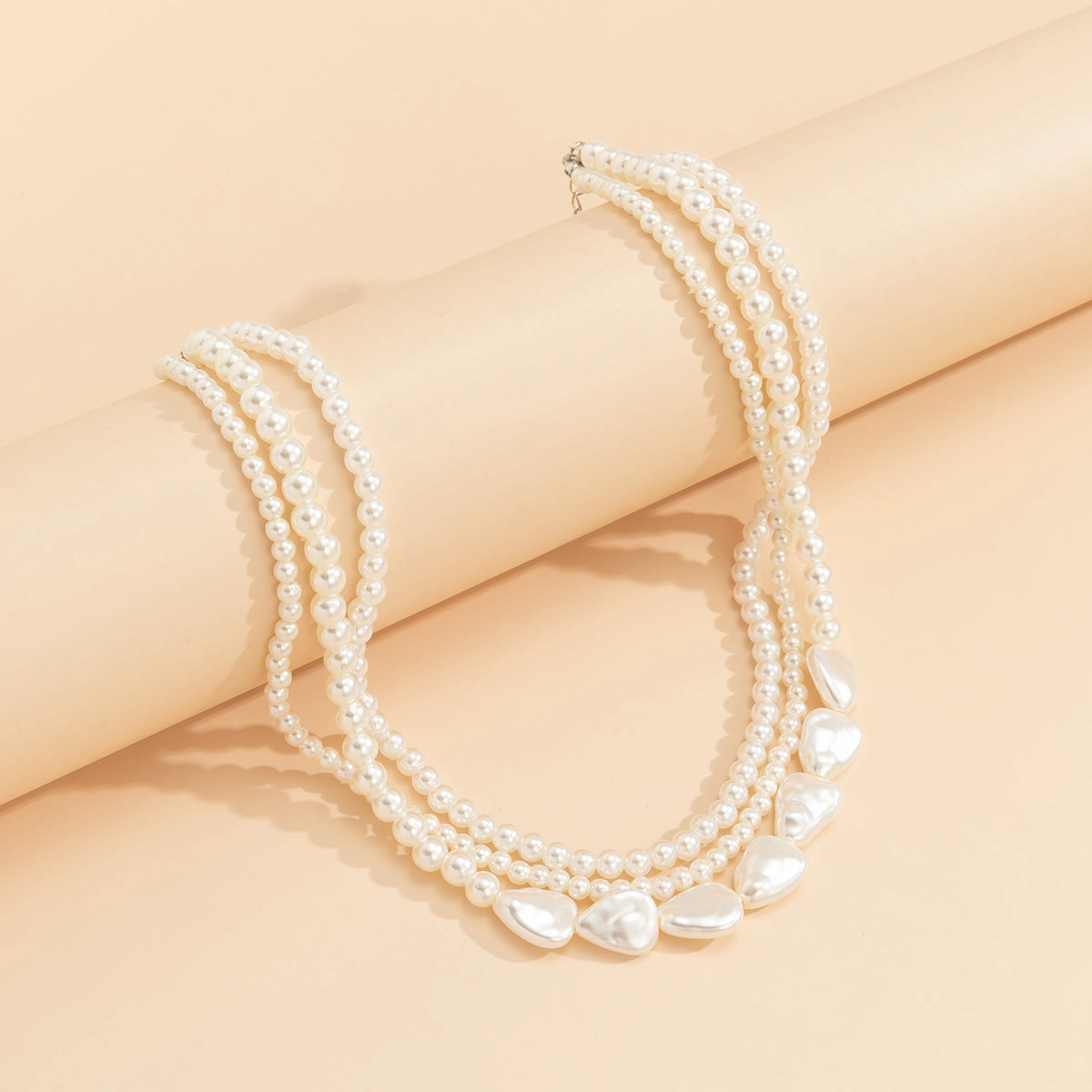 Wholesale Multi-layer Beaded Drop Shaped Resin Necklace