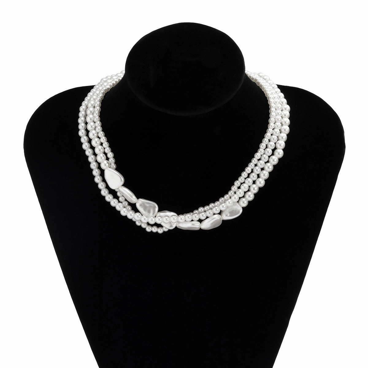 Wholesale Multi-layer Beaded Drop Shaped Resin Necklace