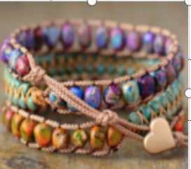 Wholesale Multi-Layer Braided Emperor Stone Bracelets