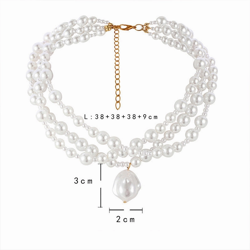Wholesale Multi Layer Pearl Necklaces OLY-NE-ChunN004