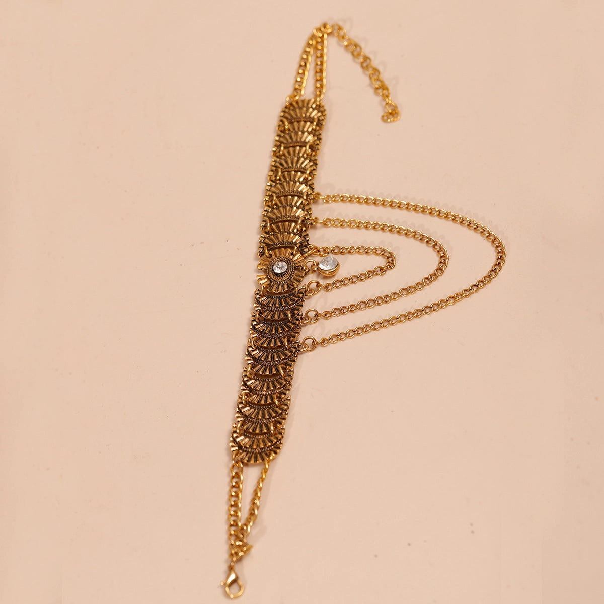 Wholesale Multi-layer Short Diamond Alloy Necklace