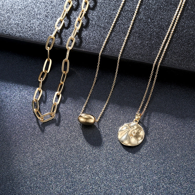 Wholesale Multi-layered Medallion Necklace