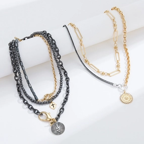 Wholesale Multi-layered Snake Cross Necklace