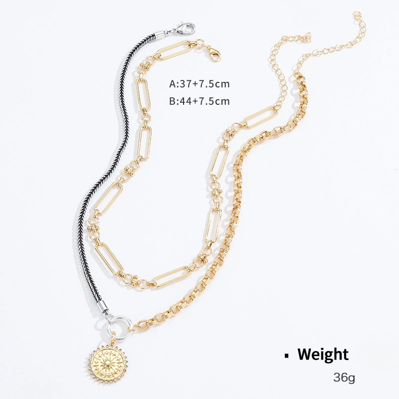 Wholesale Multi-layered Snake Cross Necklace