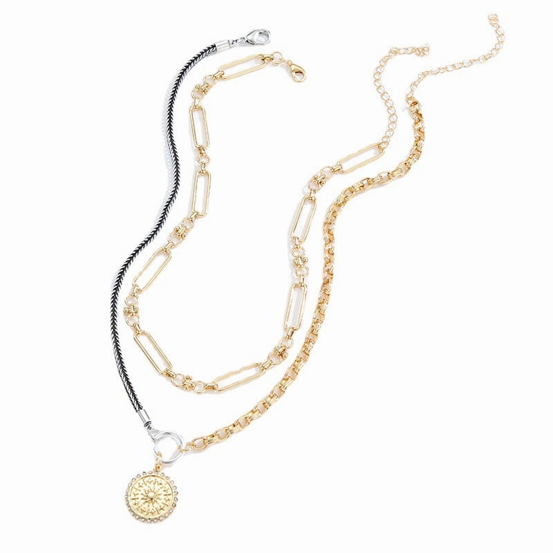 Wholesale Multi-layered Snake Cross Necklace