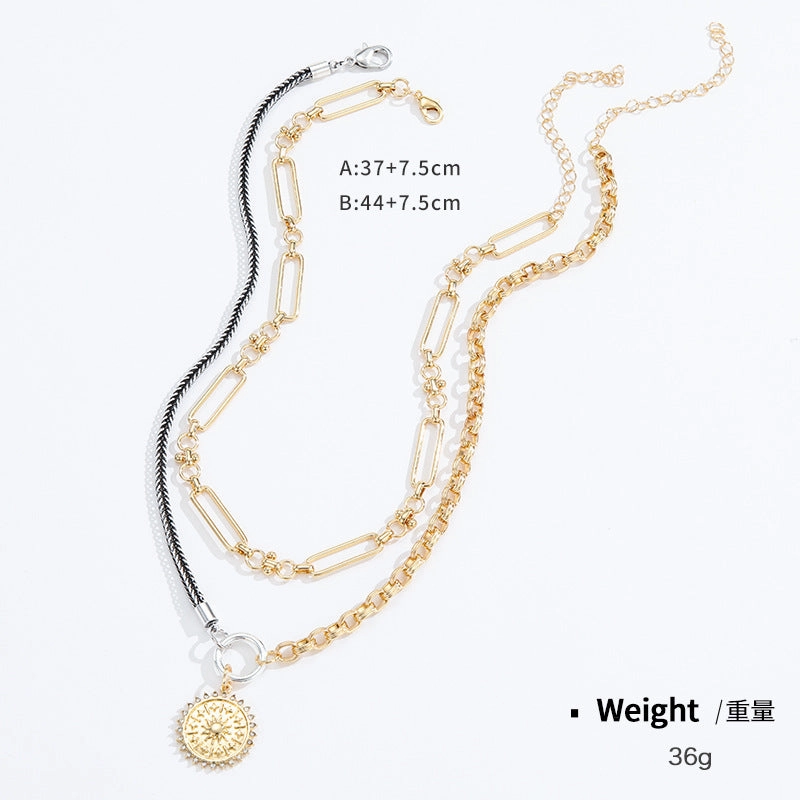 Wholesale Multi-layered Snake Cross Necklace