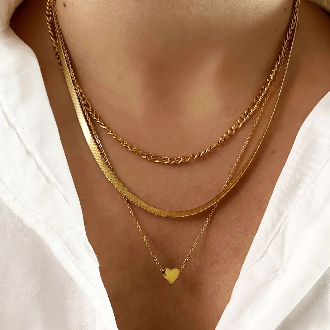 Wholesale Multi-Layered Wearing Cross Star Moon Butterfly Pendant Alloy Necklace