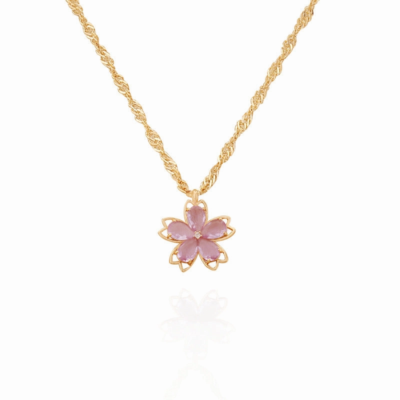 Wholesale Multicolor Flower Crystal Necklace