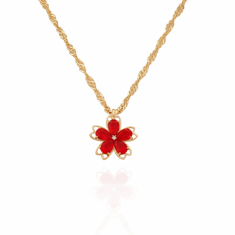 Wholesale Multicolor Flower Crystal Necklace