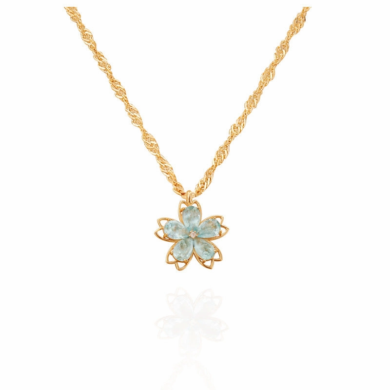 Wholesale Multicolor Flower Crystal Necklace