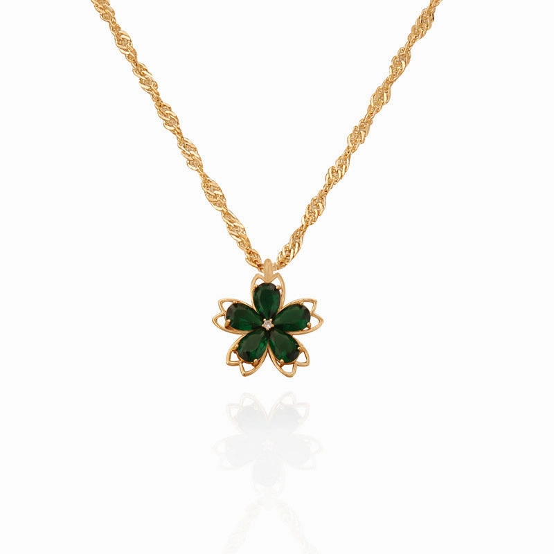Wholesale Multicolor Flower Crystal Necklace
