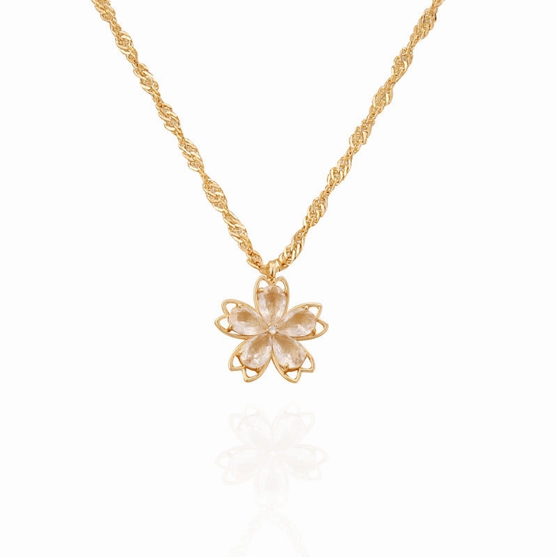 Wholesale Multicolor Flower Crystal Necklace