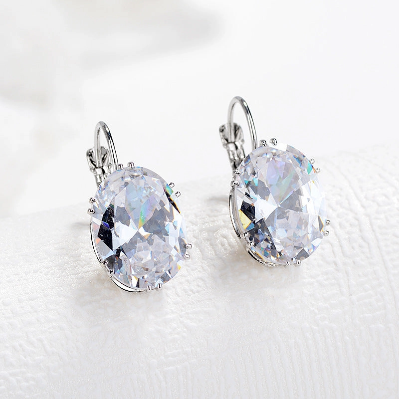 Wholesale Multicolor Gemstones Copper Earrings