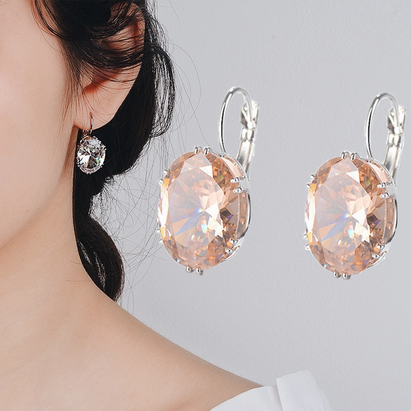 Wholesale Multicolor Gemstones Copper Earrings