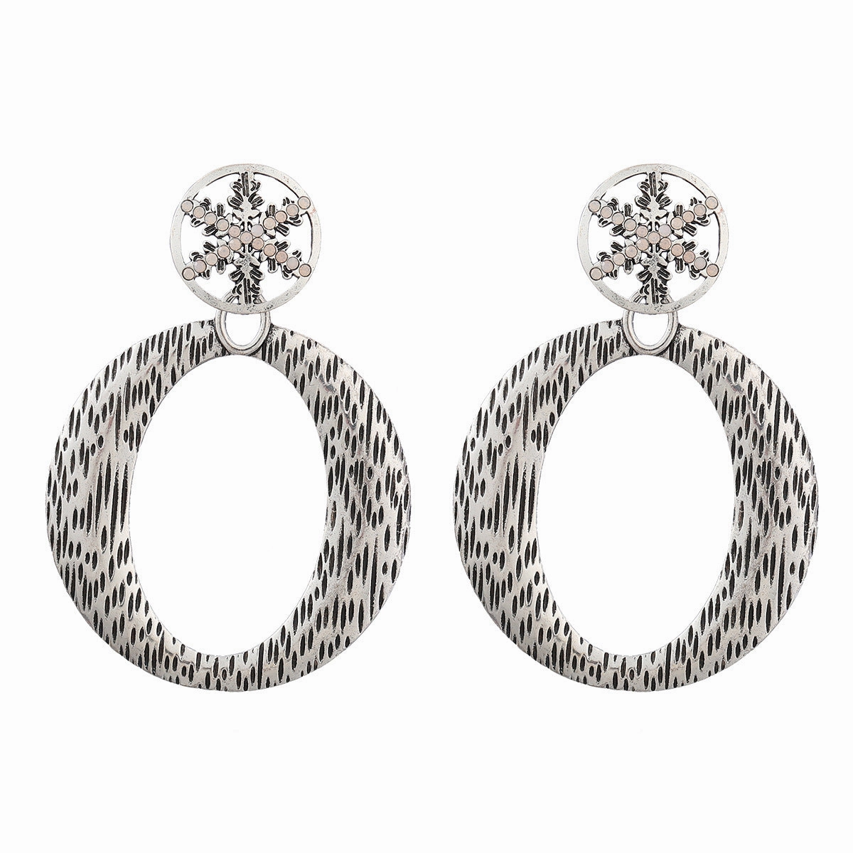 Wholesale Multilayer Diamond Set Alloy Earrings