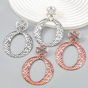 Wholesale Multilayer Diamond Set Alloy Earrings