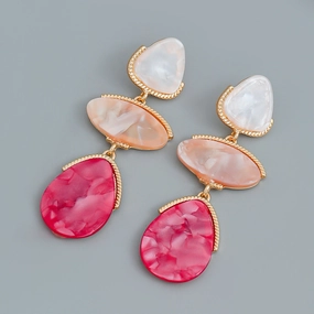 Wholesale Multilayer Geometric Sheets Earrings