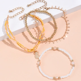 Wholesale Multilayer Rice Beads Glass Bracelet