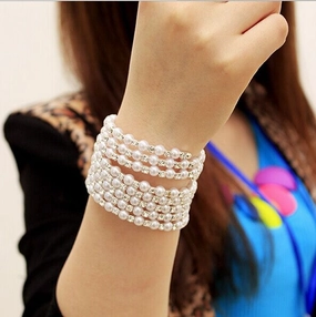 Wholesale Multilayer Winding Spiral Pearl Bracelet
