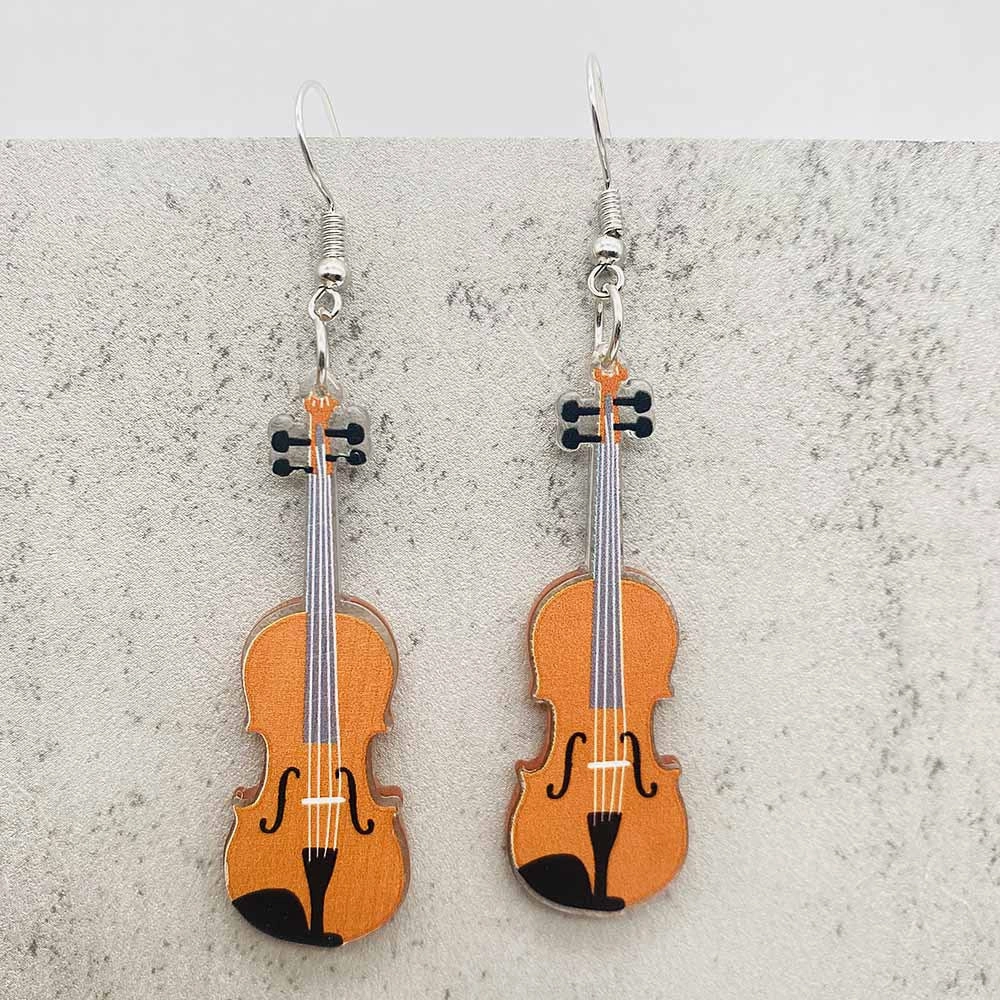 Wholesale Music Instruments Electronic Guitar Acrylic Earrings