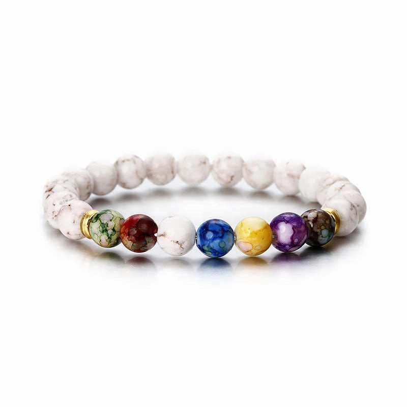 Wholesale Natural Agate Lava Stone Alloy Bracelet