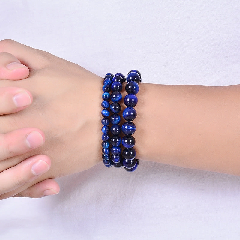 Wholesale Natural Blue Tiger Eye Stone Eagle Eye Stone Cat Eye Bracelet