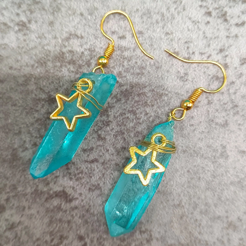 Wholesale Natural Crystal Alloy Earrings