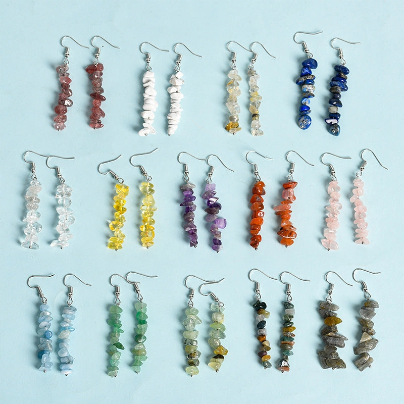 Wholesale Natural Crystal Creative Simple Earrings
