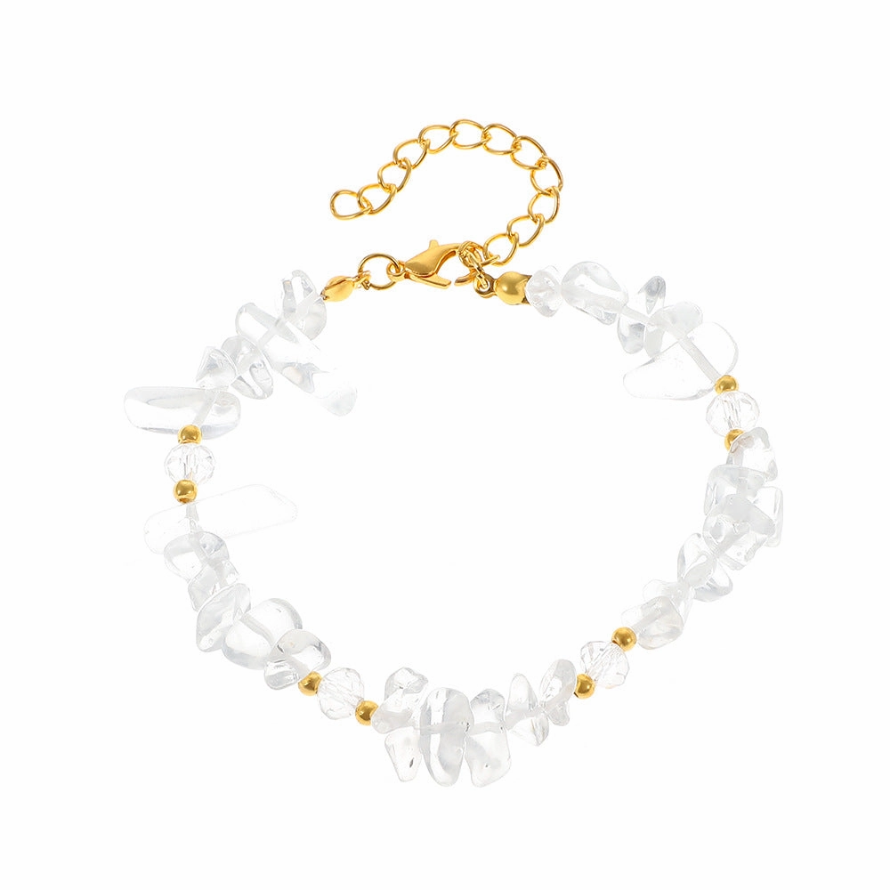 Wholesale Natural Crystal Crushed Stone Copper Bracelet