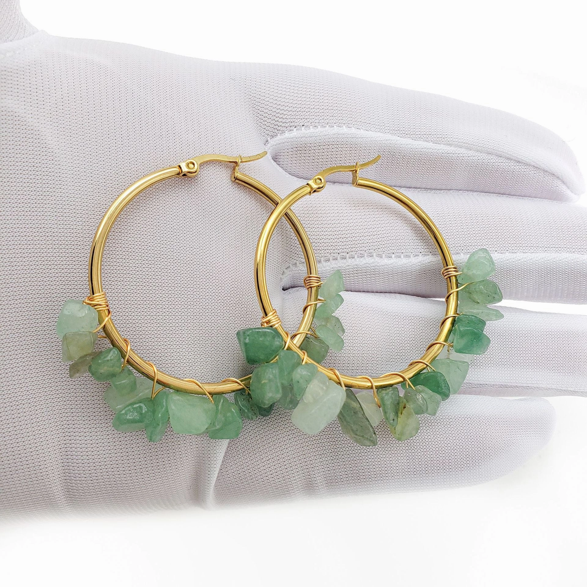 Wholesale Natural Crystal Moonstone Earrings