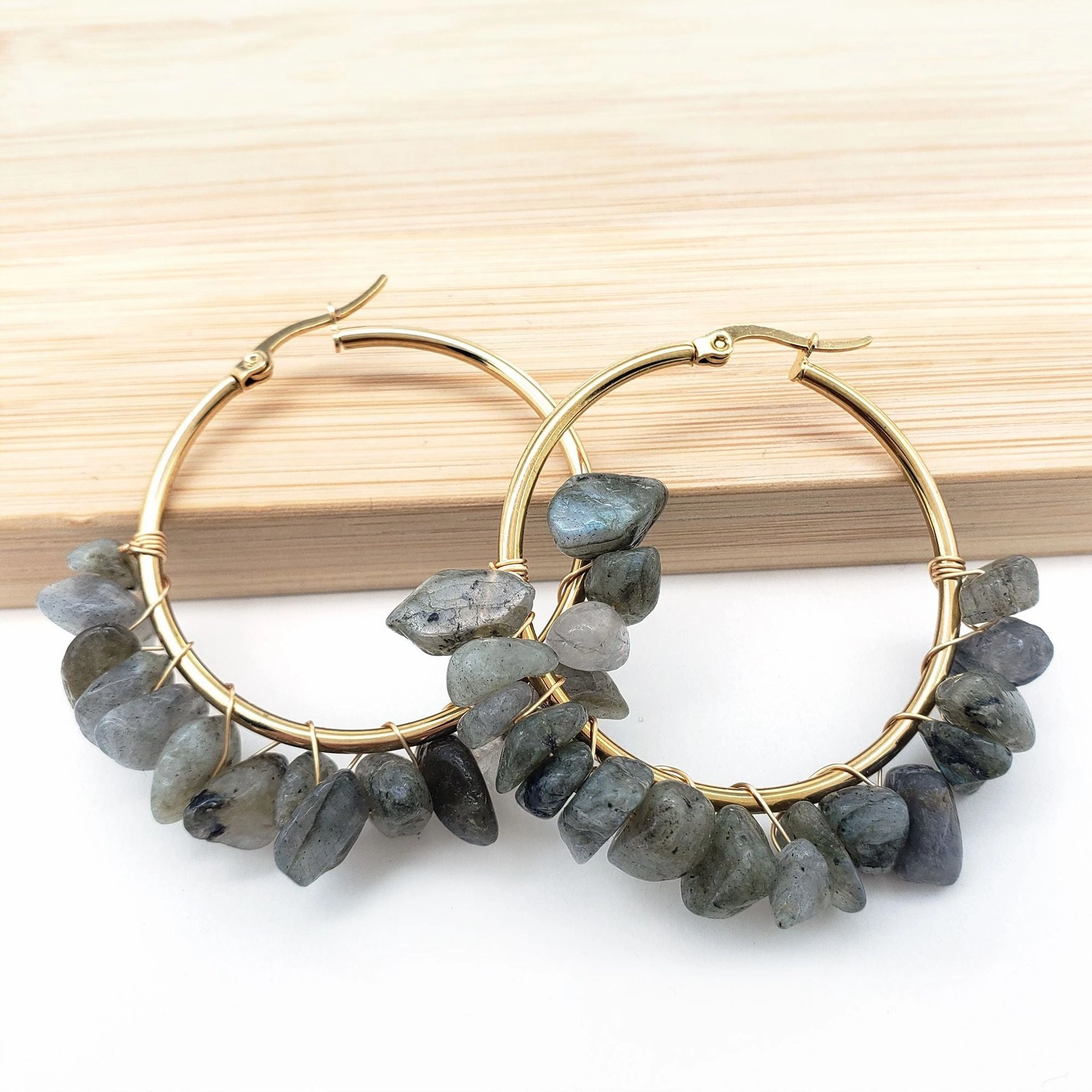 Wholesale Natural Crystal Moonstone Earrings