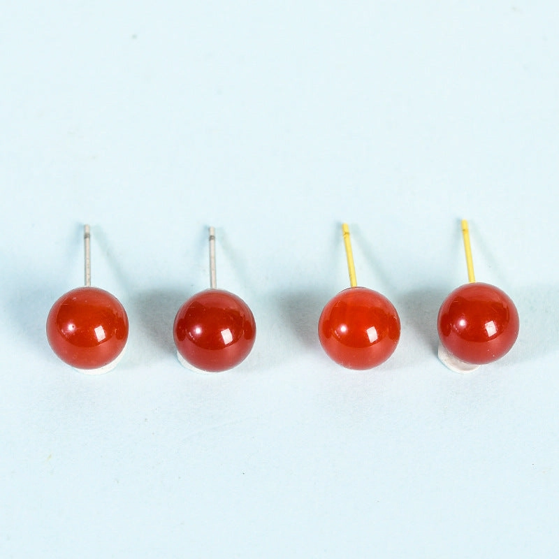 Wholesale Natural Crystal Raw Stone Crystal Earrings Stud Earrings