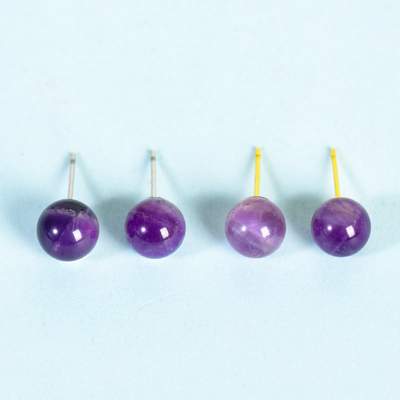 Wholesale Natural Crystal Raw Stone Crystal Earrings Stud Earrings