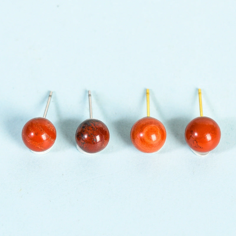Wholesale Natural Crystal Raw Stone Crystal Earrings Stud Earrings