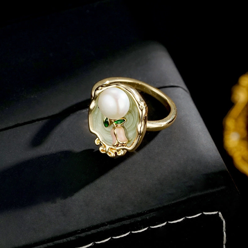 Wholesale Natural freshwater pearl ring for women