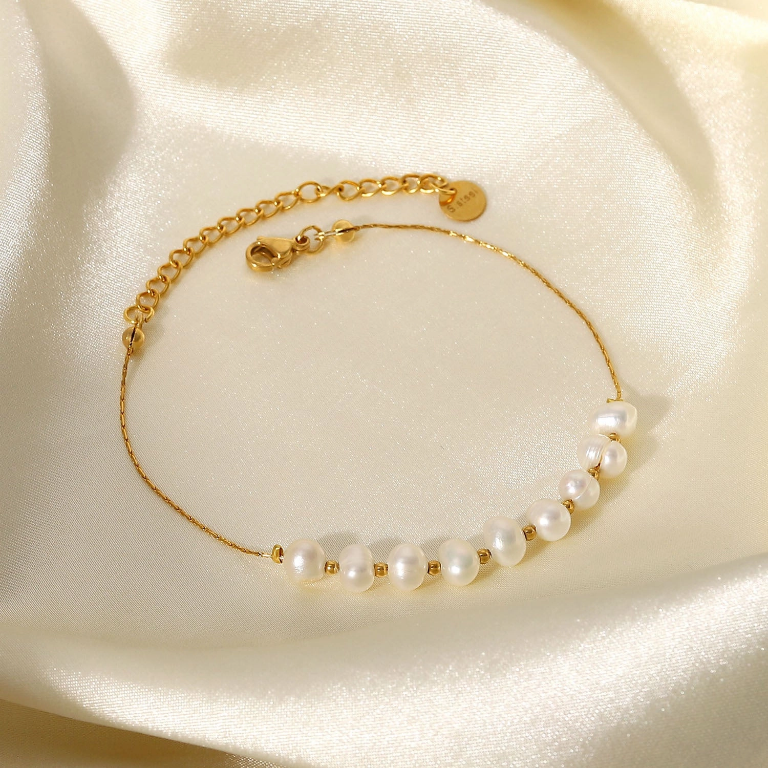 Wholesale Natural Freshwater Pearl Stainless Steel Bracelet