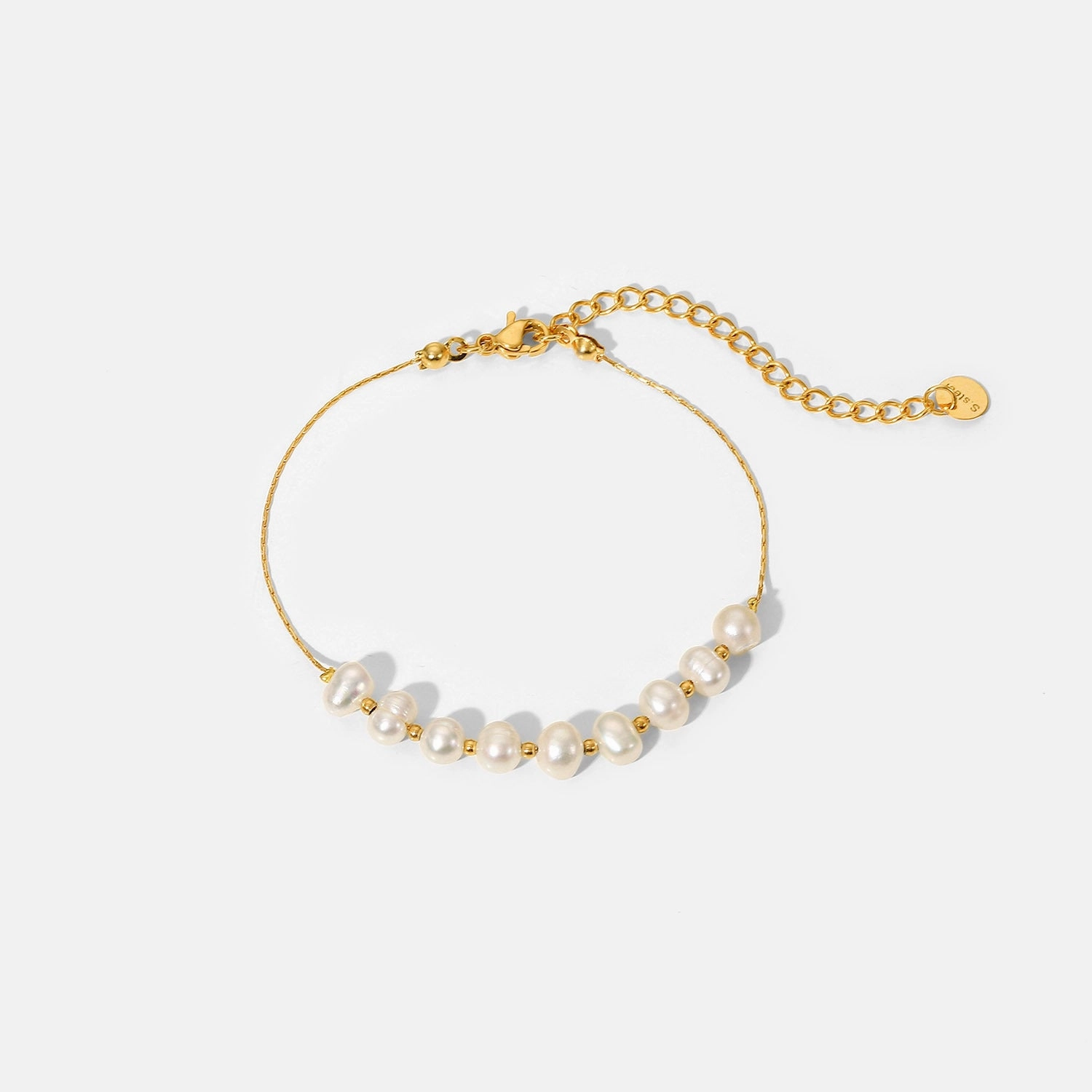 Wholesale Natural Freshwater Pearl Stainless Steel Bracelet