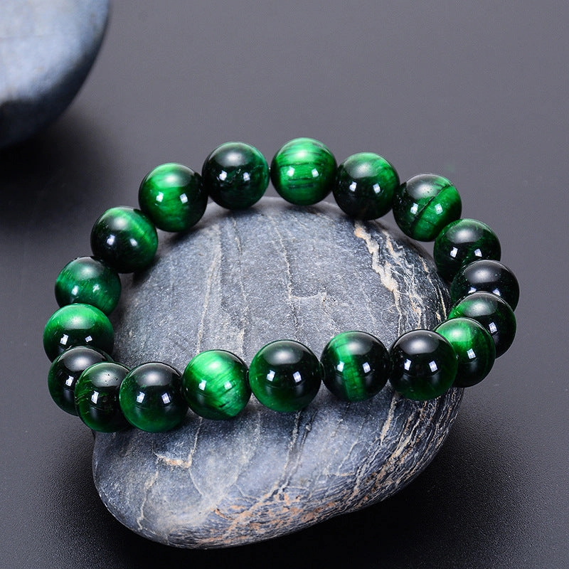 Wholesale Natural Green Tiger Eye Handmade Beaded Bracelet