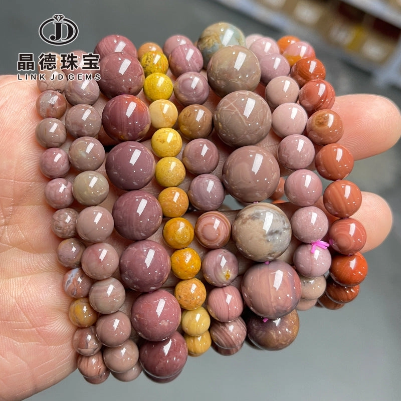 Wholesale Natural Oil Painting Alashan Stone Bracelet