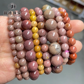 Wholesale Natural Oil Painting Alashan Stone Bracelet