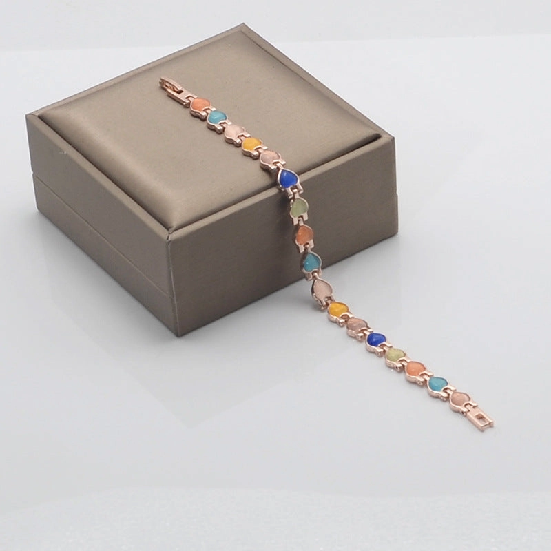 Wholesale Natural Opal Heart Magnet Bracelet
