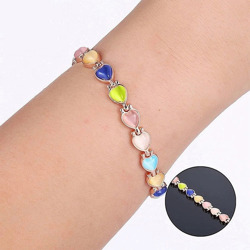 Wholesale Natural Opal Heart Magnet Bracelet