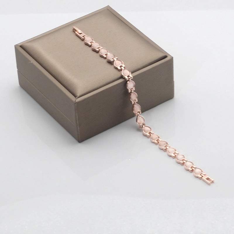 Wholesale Natural Opal Heart Magnet Bracelet