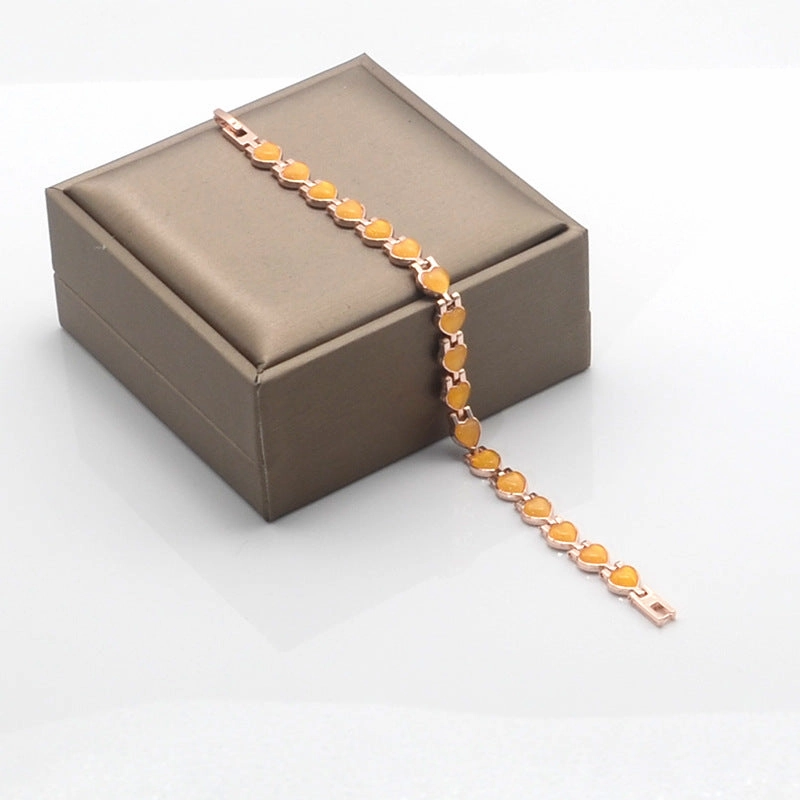 Wholesale Natural Opal Heart Magnet Bracelet