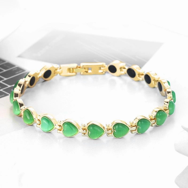 Wholesale Natural Opal Heart Magnet Bracelet
